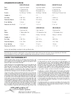 Preview for 2 page of Proficient Audio Systems AW500TTblk/wht Owner'S Manual