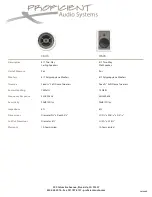 Preview for 2 page of Proficient Audio Systems C605 Specifications