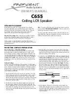 Proficient Audio Systems C655 Owner'S Manual предпросмотр