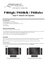 Proficient Audio Systems F400gb Owner'S Manual предпросмотр