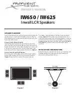 Proficient Audio Systems IW650 Owner'S Manual предпросмотр