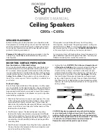 Proficient Audio Systems Signature C895s Owner'S Manual предпросмотр