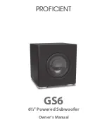 Proficient GS6 Owner'S Manual preview