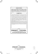 Предварительный просмотр 54 страницы Proficook PC-EKP 1210 Instruction Manual