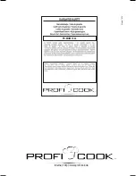 Preview for 122 page of Proficook PC-MCM 1024 Instruction Manual