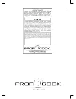 Предварительный просмотр 66 страницы Proficook PC-MKM 1074 Instruction Manual