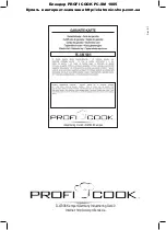 Preview for 54 page of Proficook PC-SM 1005 Instruction Manual