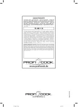 Предварительный просмотр 66 страницы Proficook PC-UMS 1125 Instruction Manual