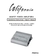 Preview for 1 page of Profile California AP1000 Installation Instructions & Owner'S Manual