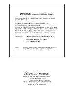 Preview for 20 page of Profile California AP1000 Installation Instructions & Owner'S Manual