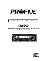 Preview for 1 page of Profile CD6500 Installation Instructions & Owner'S Manual