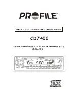 Profile CD7400 Installation Instructions & Owner'S Manual preview