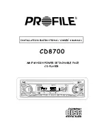 Preview for 1 page of Profile CD8700 Installation Instructions & Owner'S Manual