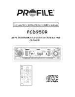 Предварительный просмотр 1 страницы Profile PCD950R Installation Instructions & Owner'S Manual