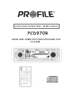 Предварительный просмотр 1 страницы Profile PCD970R Installation Instructions & Owner'S Manual