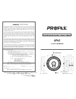 Preview for 1 page of Profile SP62 Installation Instructions And Owner'S Manual