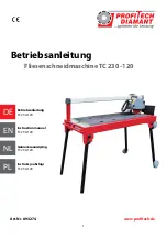 Preview for 1 page of Profitech Diamant TC 230-120 Instruction Manual