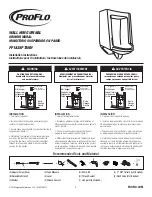 Preview for 1 page of ProFlo PF1825PTAWH Installation Instructions