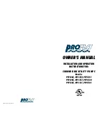 Предварительный просмотр 1 страницы ProFlo PF91025 Owner'S Manual