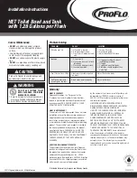 Preview for 2 page of ProFlo PFCT103HEWH Installation Instructions Manual