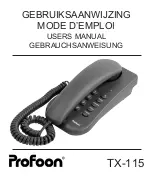 Предварительный просмотр 1 страницы Profoon TX-115 User Manual