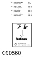 Preview for 2 page of Profoon TX-250 User Manual