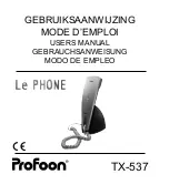 Предварительный просмотр 1 страницы Profoon TX-537 User Manual