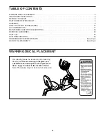 Preview for 2 page of ProForm 110 R User Manual