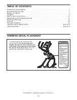 Preview for 2 page of ProForm 1100 E Elliptical Manual