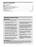 Preview for 2 page of ProForm 1150 Rxw Manual