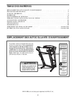 Preview for 2 page of ProForm 1195 Zlt Cwl Treadmill (French) Manuel De L'Utilisateur