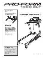 ProForm 1200 Zlt Treadmill (Dutch) Gebruiksaanwijzing предпросмотр