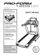 ProForm 1205 Cst Treadmill Manual preview