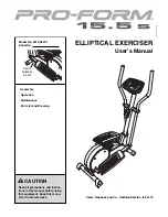 ProForm 15.5 s 831.28622.1 User Manual preview