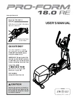 ProForm 18.0 Re Elliptical User Manual preview