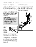 Предварительный просмотр 14 страницы ProForm 18.0 Re Elliptical User Manual