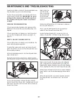 Preview for 21 page of ProForm 200 Csx Bike Manual