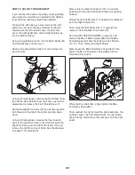 Preview for 22 page of ProForm 200 Csx Bike Manual