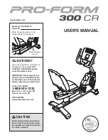 ProForm 300 Cr Manual preview