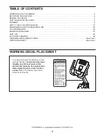 Preview for 2 page of ProForm 300 Cr Manual