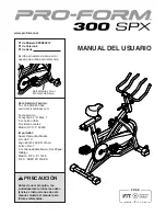 ProForm 300 Spx Bike (Spanish) Manual Del Usuario preview