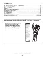 Preview for 2 page of ProForm 300 Zle Elliptical (Spanish) Manual Del Usuario