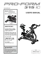 Предварительный просмотр 1 страницы ProForm 315 Ic Bike User Manual