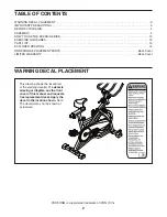 Preview for 2 page of ProForm 320 Spx Bike Manual