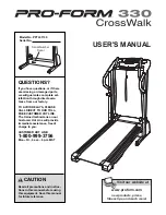 ProForm 325i Treadmill User Manual preview