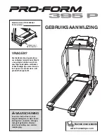 ProForm 395 P Treadmill (Dutch) Gebruiksaanwijzing предпросмотр