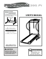 ProForm 395pi User Manual предпросмотр