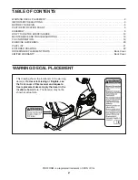 Предварительный просмотр 2 страницы ProForm 4.0 Es Bike Manual