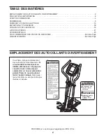 Preview for 2 page of ProForm 4.0 X Elliptical (French) Manuel De L'Utilisateur