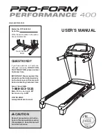 ProForm 400 CROSSWALK User Manual preview